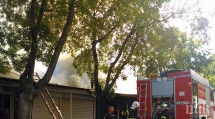 извънредно огнен поморие горят магазини центъра снимки