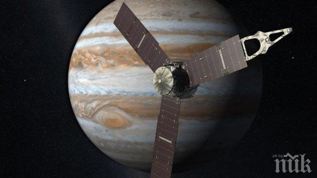 Сондата „Юнона“ прелетя  „близко“ над Юпитер