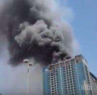 ОТ ПОСЛЕДТНИТЕ МИНУТИ! Гори небостъргач в Абу Даби (ВИДЕО)