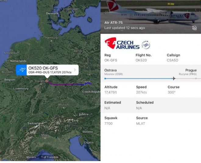 Чешки самолет обяви извънредна ситуация на борда и поиска коридор за кацане във Франкфурт