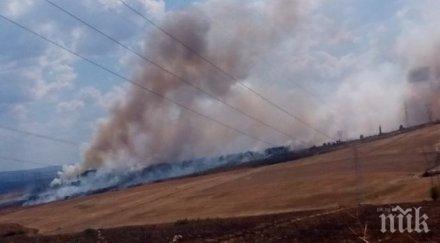 военни сухопътните гасят пожарите общините гълъбово тополовград