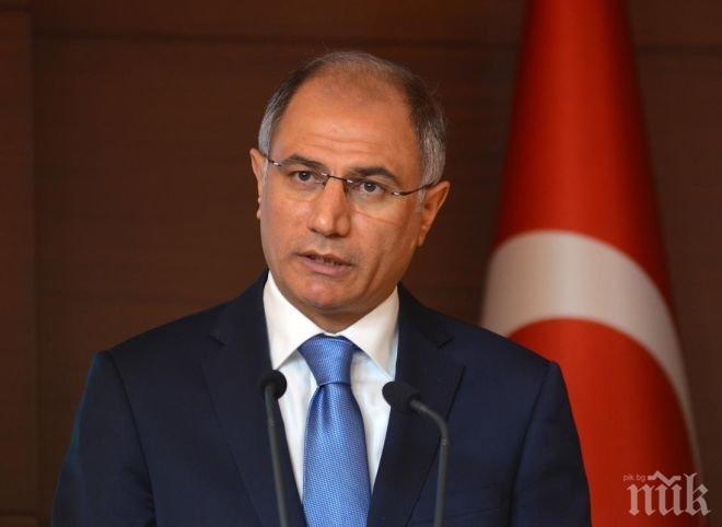 Турският вътрешен министър подаде оставка