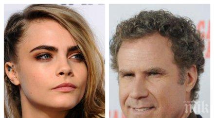 кара делевин снима комедия уил феръл