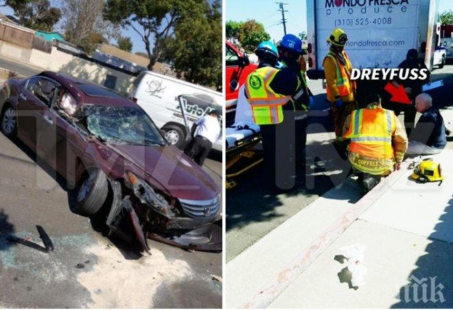 Актьорът Ричард Драйфус помля колата си в Калифорния