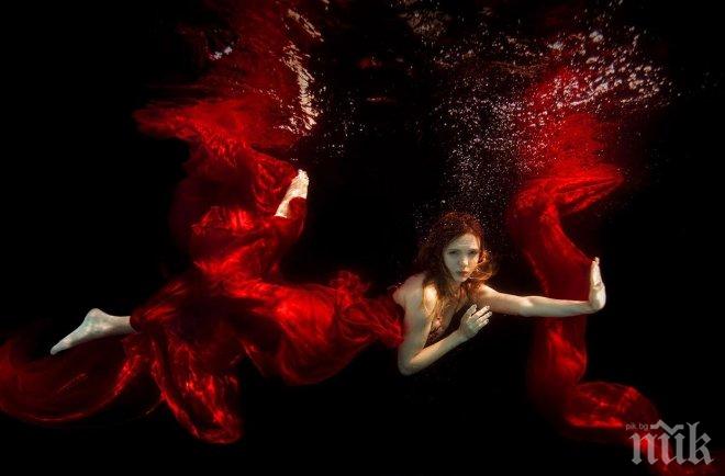 Уникална фотосесия! За първи път в бг модата снимат рокли под вода (СНИМКИ)