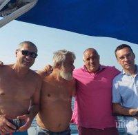 ПЪРВО В ПИК! Борисов на риболов с бургаския кмет Димитър Николов (УНИКАЛНИ СНИМКИ) 