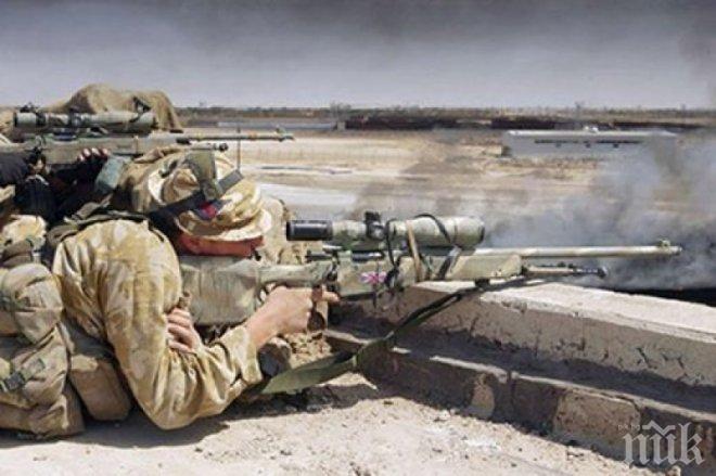 СТИСНАТ! Британски снайперист уби четирима джихадисти с един куршум