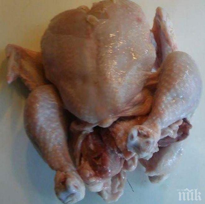 Супермаркет мами нагло! Продава четириглави пилета