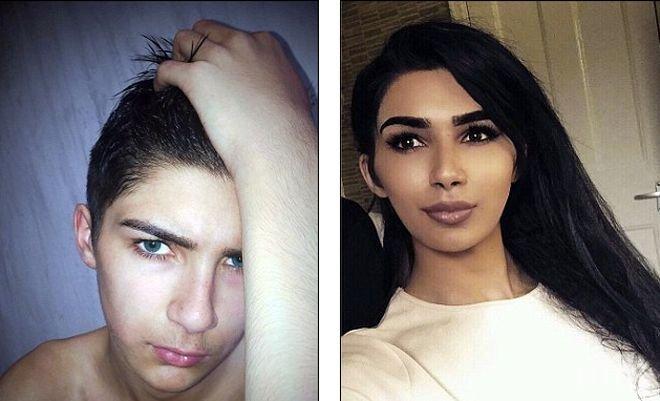 Хит за първия учебен ден! Транссексуален тийнейджър отиде на училище като Ким Кардашиян (СНИМКИ)
