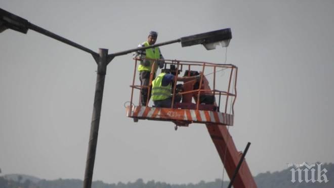 Демонтират опасните лампи по Е-79