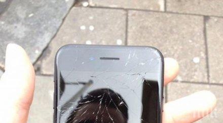 тотален карък българин счупи една първите бройки новия айфон снимка