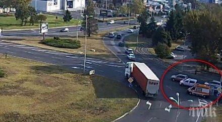 тежка катастрофа ауди помете бургазлийка кръговото метро