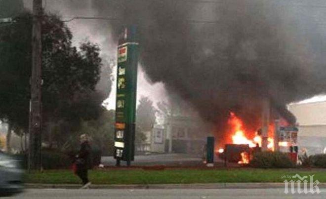 Бензиностанцията, където витрина наряза жена, част от каръшка верига  