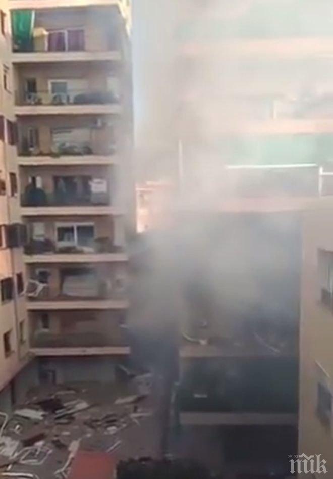 Ад в Барселона! Един загинал и 14 ранени при експлозия в сграда (ВИДЕО)