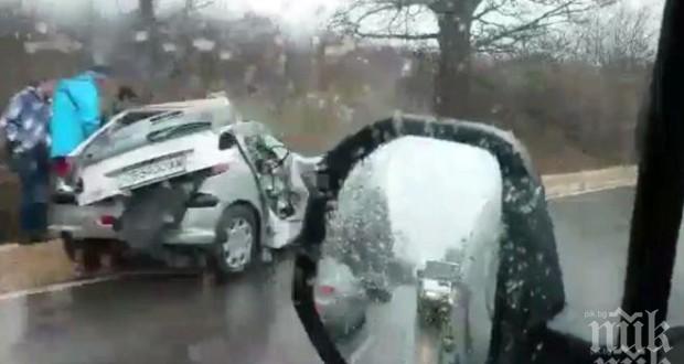 Меле блокира пътя Търговище - Омуртаг