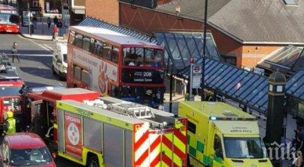 ужас лондон автобус катастрофира близо мол ранени