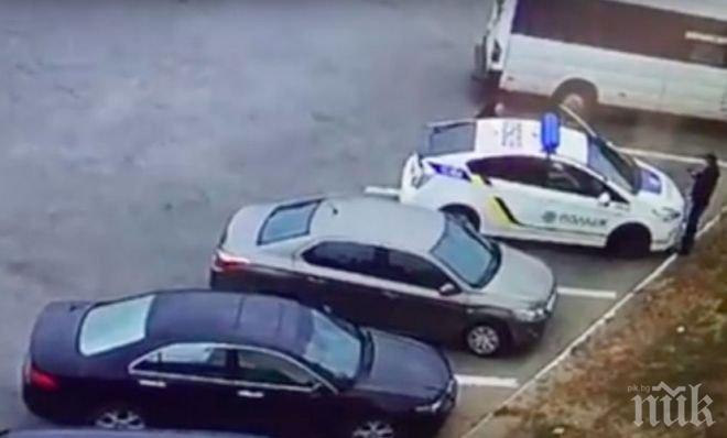 ХЛАДНОКРЪВНО! Шофьор разстреля полицай от упор със служебното му оръжие, уби и колежката му (ВИДЕО 18+)