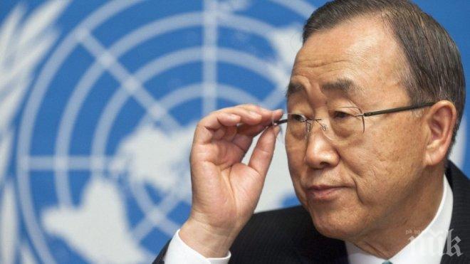 Шефът на ООН Бан Ки-мун: Потресен съм от боевете край Алепо