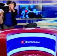Преди изборите в Грузия: Опоненти се заливаха с вода и се биха в ефир (ВИДЕО)