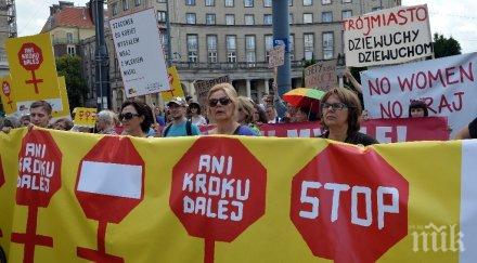 акция черен понеделник против забраната абортите полша