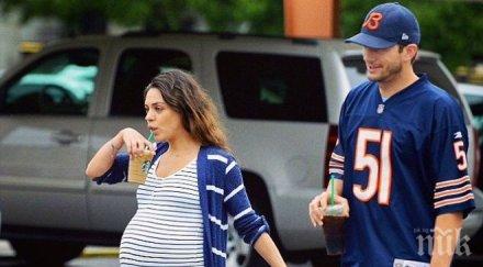 мила кунис аштън кътчър очакват син