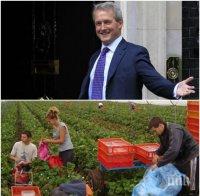 СКАНДАЛНО! Бивш британски министър ни сравни с аборигените - ставаме за берачи на ягоди, но не и за мобилни телефони