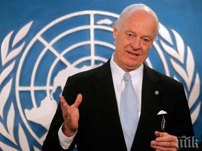 ИЗВЪНРЕДНО! ООН привиква на изслушване Де Мистура за съдбата на Алепо