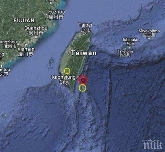 Земетресение 6 по Рихтер разтърси Тайван