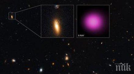 откритие заснеха ярката скитаща черна дупка