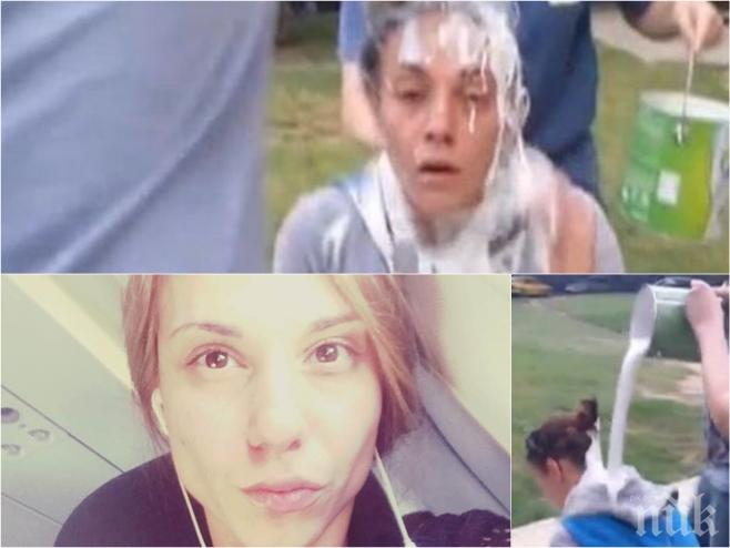 След гаврата: Залятата с боя от бившето си гадже Нона избяга в чужбина (СНИМКИ)