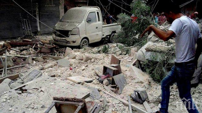 ЕКСКЛУЗИВНО ЗА ВОЙНАТА: Русия засипа Алепо с бомби! Жертвите са най-малко 25, има и деца