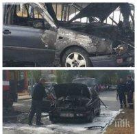 Голф пламна в движение, двама души успяха да се спасят на косъм 