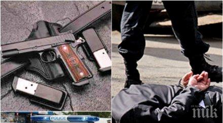 екшън велинград пиян прави мъж боен пистолет дискотека полицаите закопчали