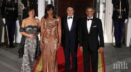 мишел обама изтупа версаче последния прием първа дама
