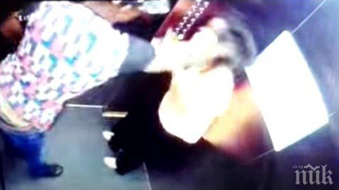 ШОКИРАЩО! Футболист преби приятелката си в асансьор (ВИДЕО 18+)
