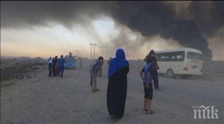 ислямска държава подпали завод сяра ирак стотици приети болница