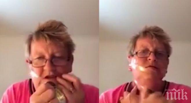 Само за дами! 64-годишна шотландка измисли лифтинг с тиксо (ВИДЕО)