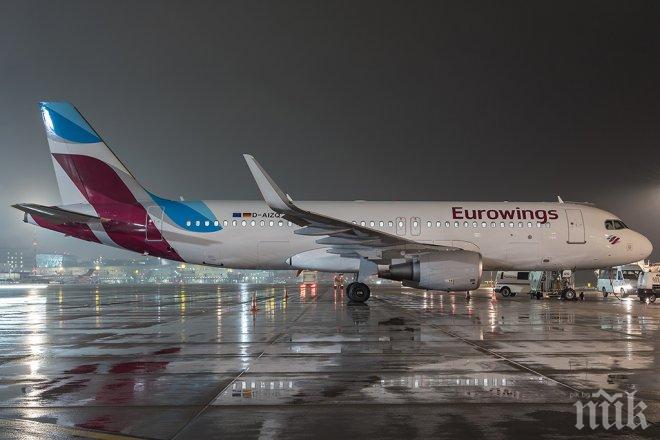 Стачка  в нискотарифните германски авиолинии Eurowings и Germanwings засегна 40 000 пътници 