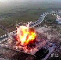 Талибани заснеха с дрон смъртник, който взривява участък (ВИДЕО)