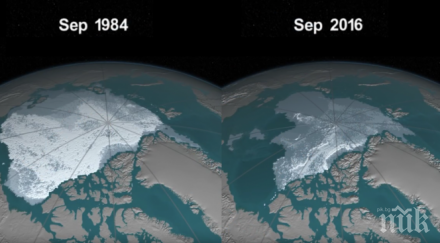 глобалното затопляна продължава полярният лед топи страшни темпове видео