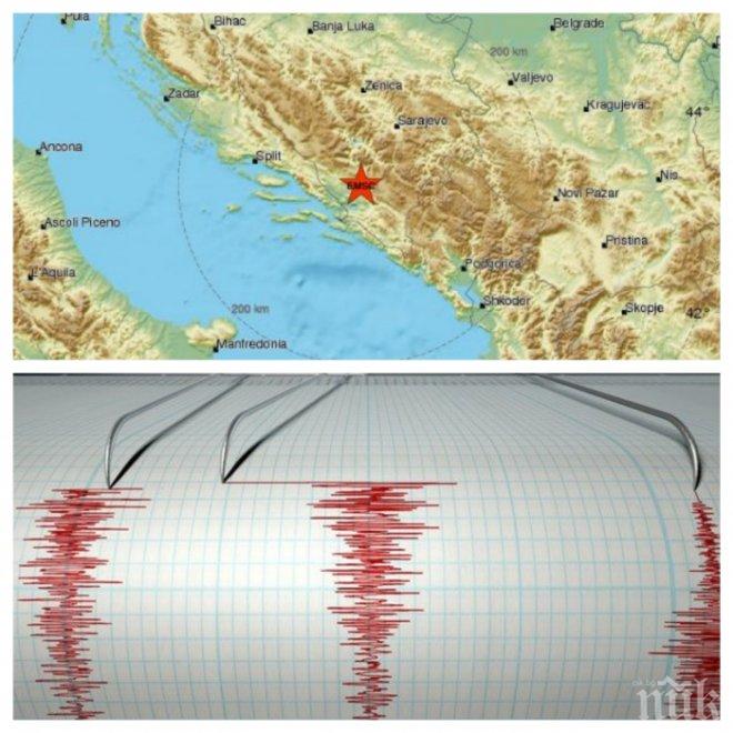 Започва ли ефектът на доминото: Трус от 4.2 удари Босна и Херцеговина