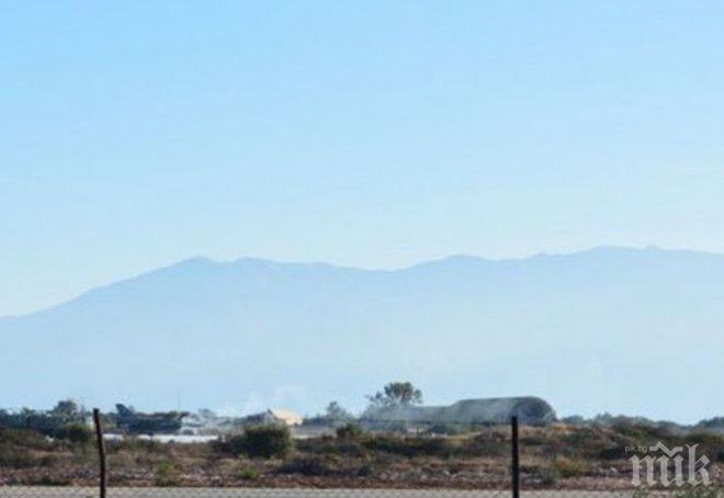 УЖАС НА ОСТРОВ КРИТ! Запали се самолет F-16 секунди преди да излети (СНИМКИ)