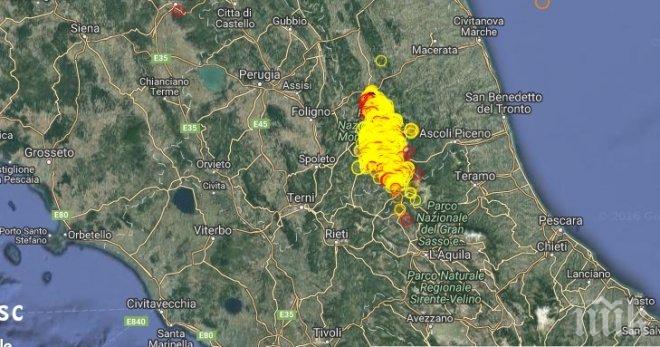 ИЗВЪНРЕДНО В ПИК! Италия не спира да се люлее! Трусове удрят Ботуша през час-два, идва ли нов ад?