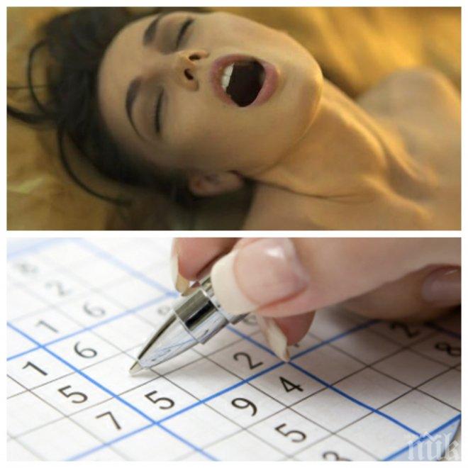 Оргазъм или судоку? Вижте кое е по-полезно