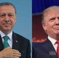 БАЛКАНСКА ВРЪЗКА! Ердоган и Тръмп се чуха по телефона, обсъдиха тероризма