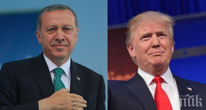 БАЛКАНСКА ВРЪЗКА! Ердоган и Тръмп се чуха по телефона, обсъдиха тероризма