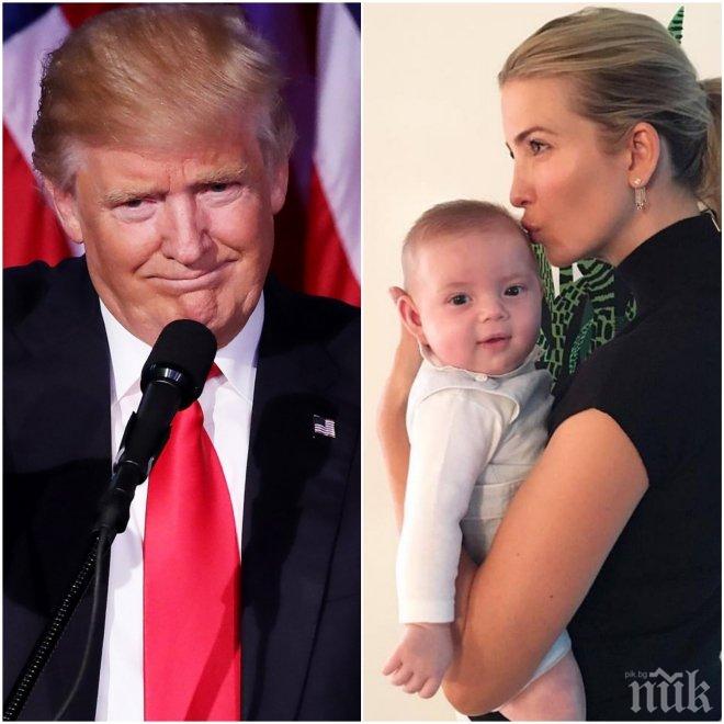 ПЪРВО В ПИК! Най-малкият внук на Тръмп го поздравява за победата (ВИДЕО)