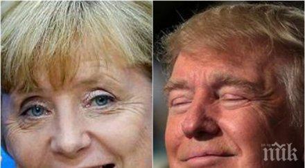 гореща линия първи разговор меркел тръмп