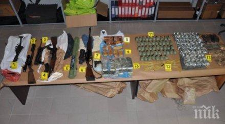 удар сръбската полиция иззеха ареснал няколко войни десет килограма пластичен експлозив килограма динамит гранати