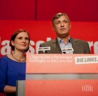 Лявата партия в Германия ще работи срещу нов мандат на Меркел